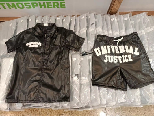 Universal justice 2 piece leather sweat