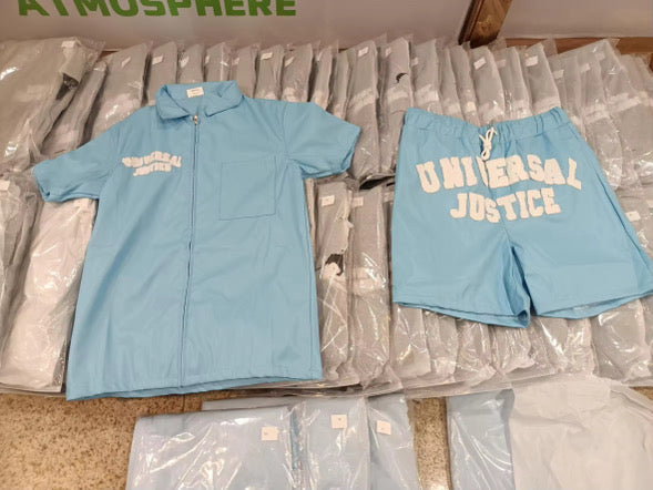 Universal justice 2 piece leather sweat